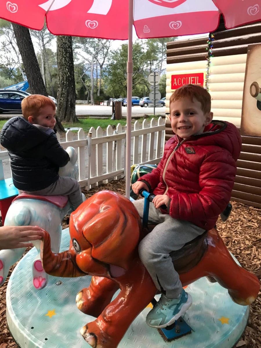 Carrousel Animaux – 3 places – Éléphant, Cheval & Souris – 100% écologique - 1