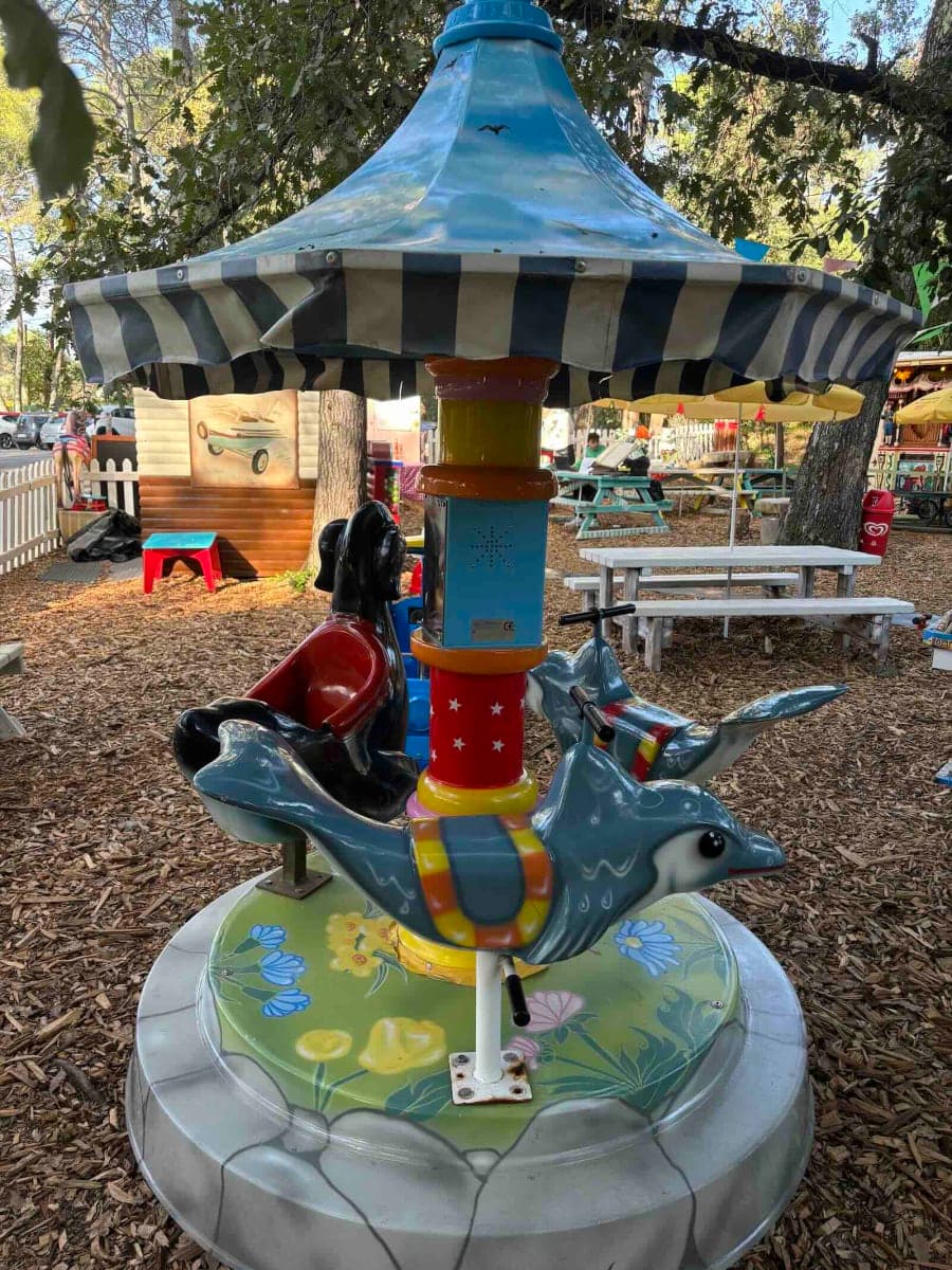 Mini Carrousel Dauphins – 3 places – Thème marin – 100% écologique - 1